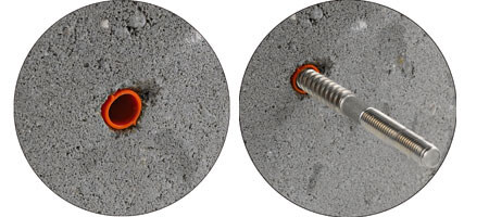 Trellis Post Mounting using Dual Thread Screw